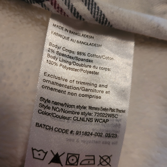 Woods Women's Evelyn Plaid Shacket Size Small - Picture 5 of 10